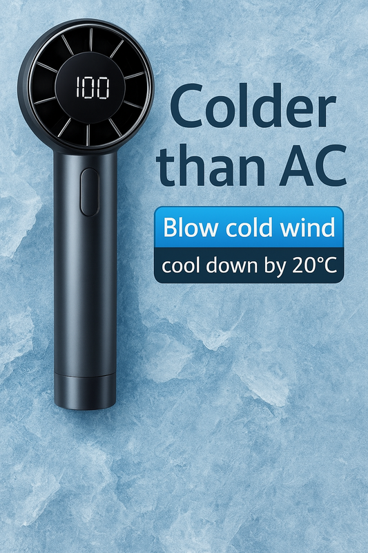 Portable Turbo Handheld Fan with LED Display