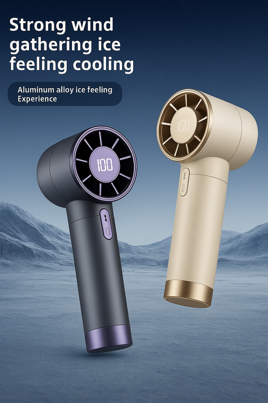 Portable Turbo Handheld Fan with LED Display