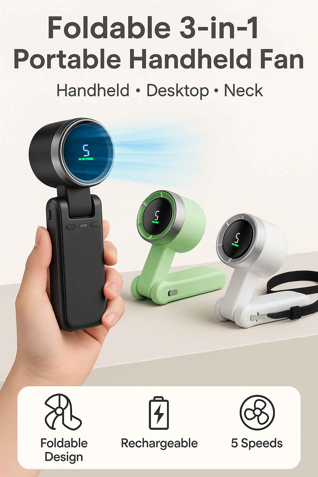 Portable Handheld Mini Turbine Fan